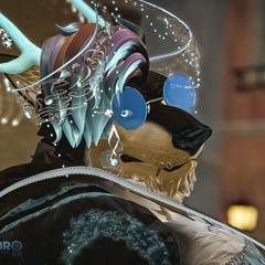 Avatar wearing an aidenfur hairstyle