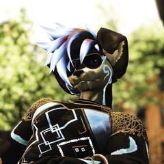Avatar wearing an aidenfur hairstyle