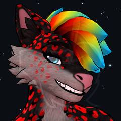 Avatar wearing an aidenfur hairstyle