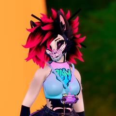 Avatar wearing an aidenfur hairstyle
