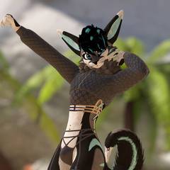 Avatar wearing an aidenfur hairstyle
